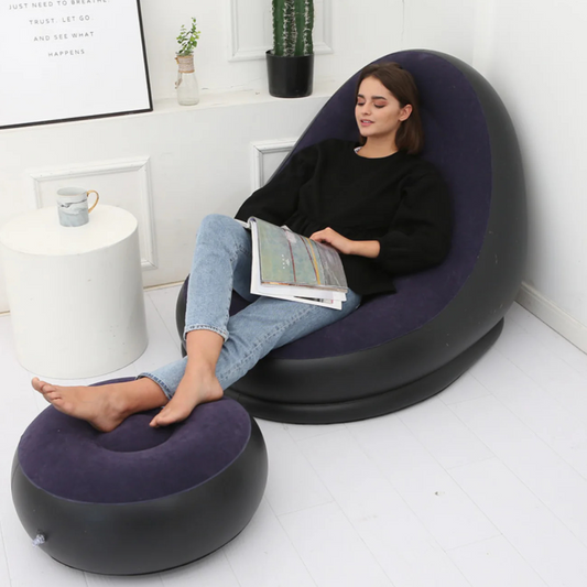 SOFA CON REPOSAPIES INFLABLE