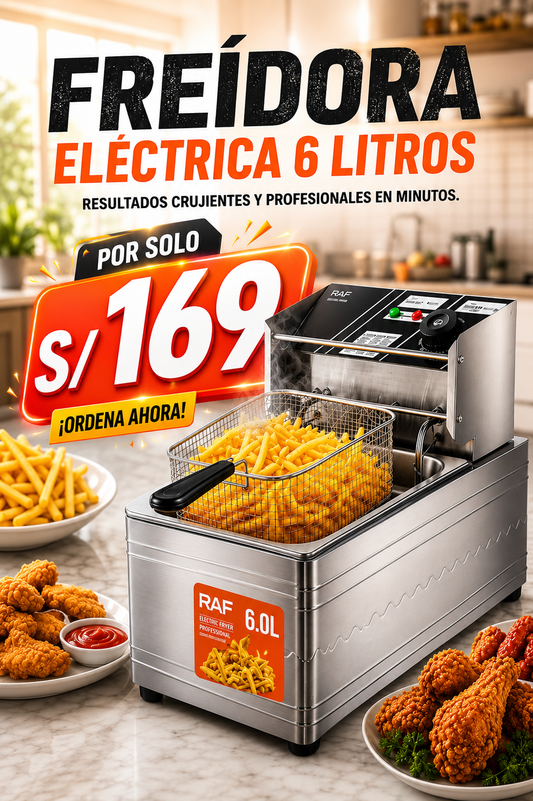 FREIDORA ELECTRICA  DE 6 LITROS