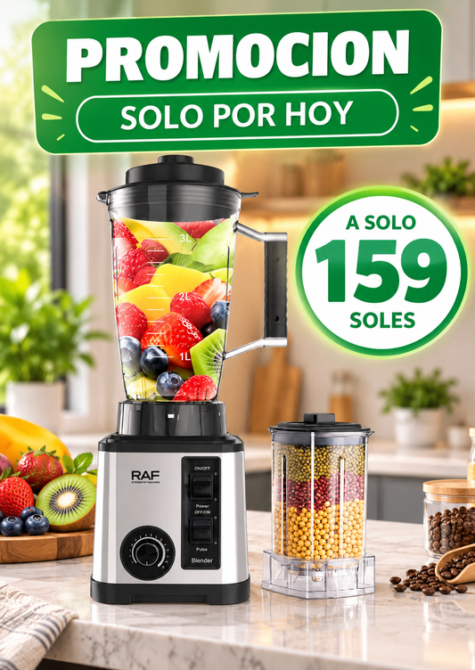 LICUADORA 2 EN 1 CON VASO DE 3L