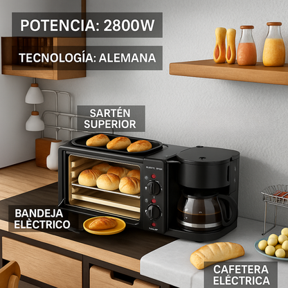 HORNO MULTIFUNCIONAL  SARTEN - HORNO - CAFETERA