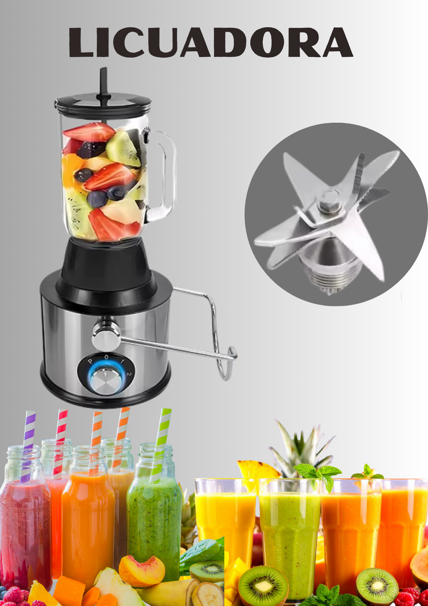 EXTRACTOR DE JUGOS 4 EN 1