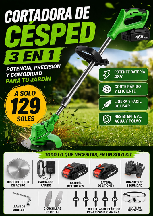 CORTADORA DE CESPED INALAMBRICA