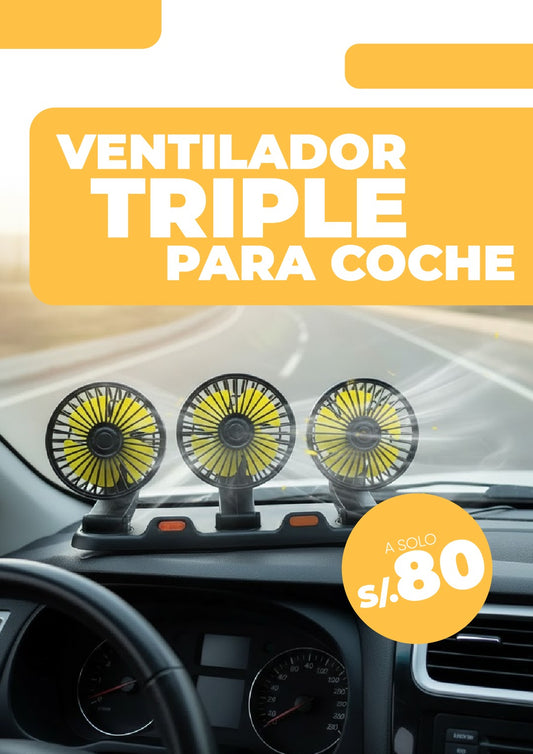 VENTILADOR TRIPLE DE COCHE