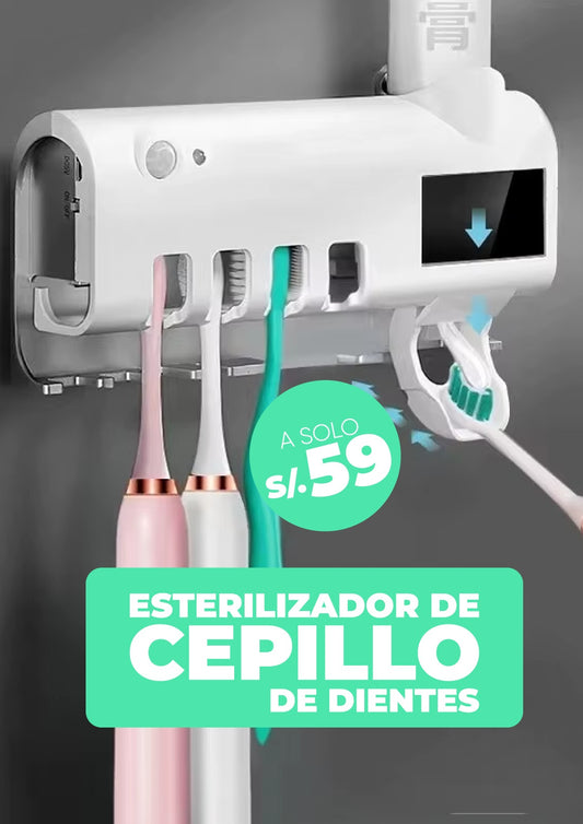 PORTA CEPILLOS DE DIENTES + DISPENSADOR DE PASTA