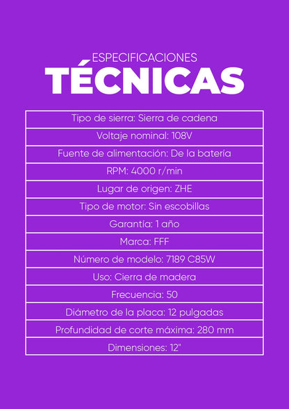 MOTOSIERRA DE 12"