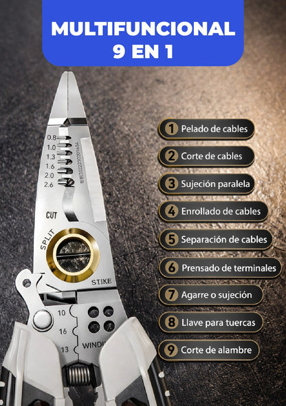 ALICATE PELACABLES MULTIFUNCIÓN 9 EN 1