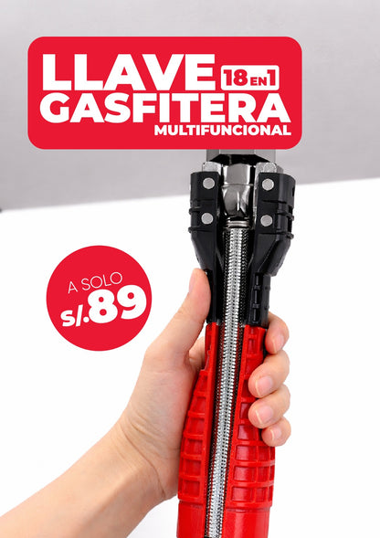 LLAVE GASFITERA MULTIFUNCIONAL 18 EN 1