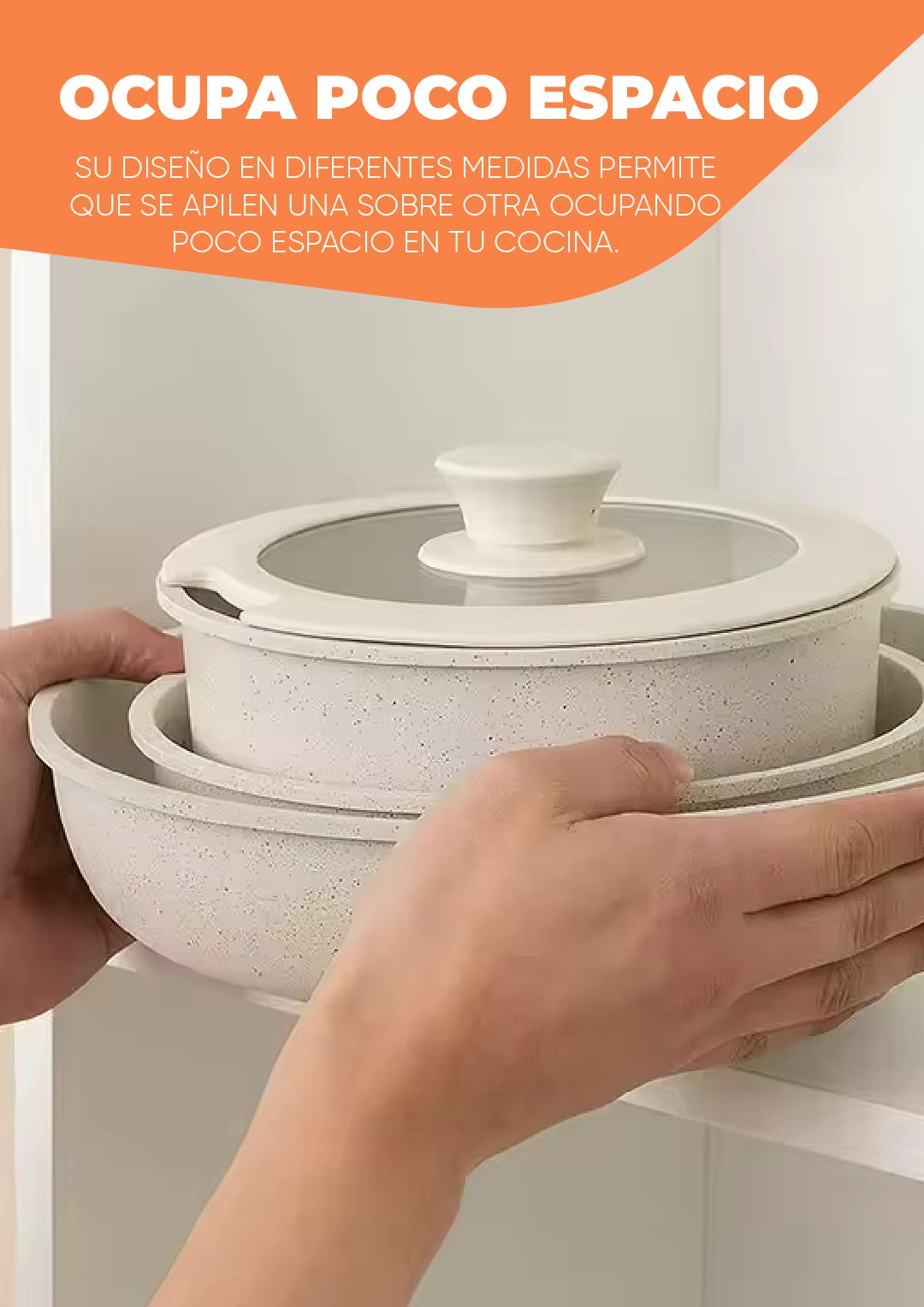 SET DE OLLAS CON MANGO DESMONTABLE