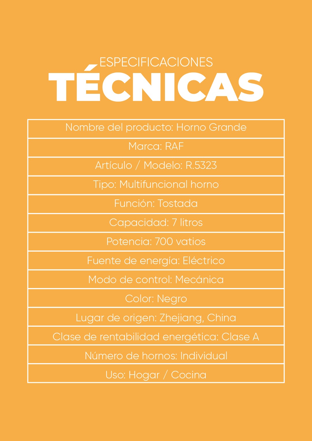 HORNO ELÉCTRICO MULTIFUNCIÓN