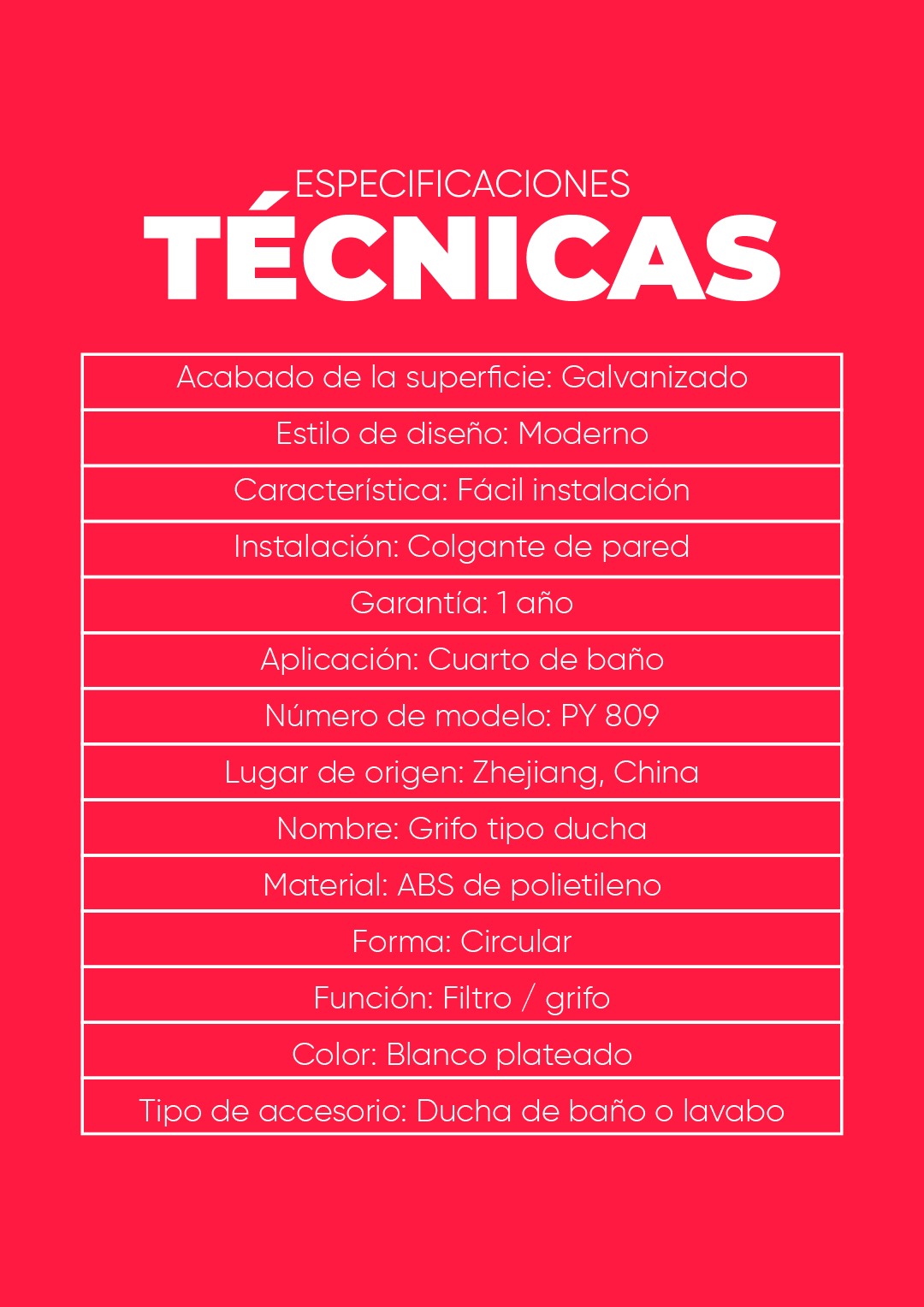 GRIFO TIPO DUCHA