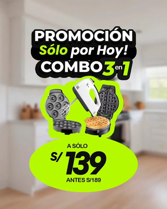 SUPER COMBO WAFLERA + BATIDORA + DONA